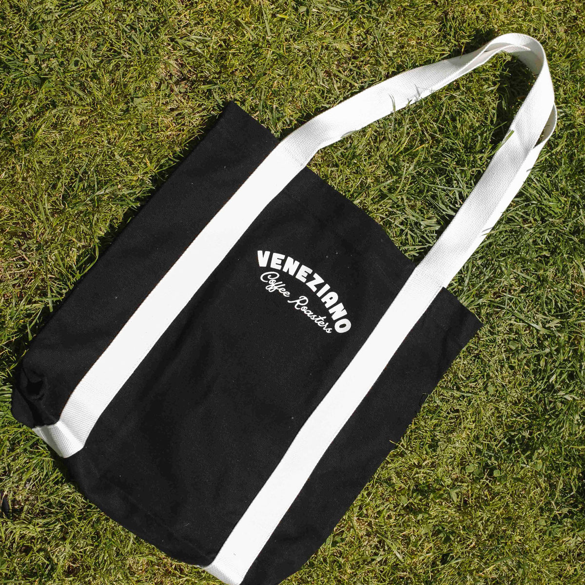 Tote bag - black / cream