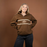 Espresso Quarter Zip Track Sweater